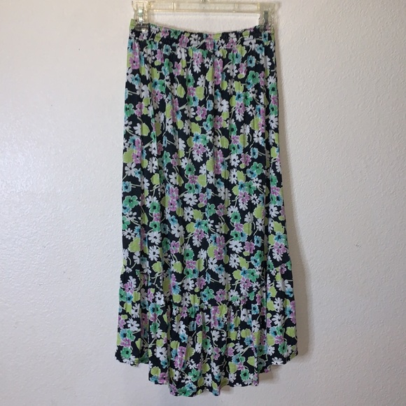 Aeropostale floral high low asymmetrical stretchy skirt - Picture 4 of 5